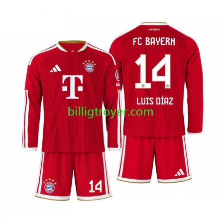 Billige Fotballdrakter Bayern München Luis Diaz 14 Barn Hjemmedraktsett 2026/27 Langermet